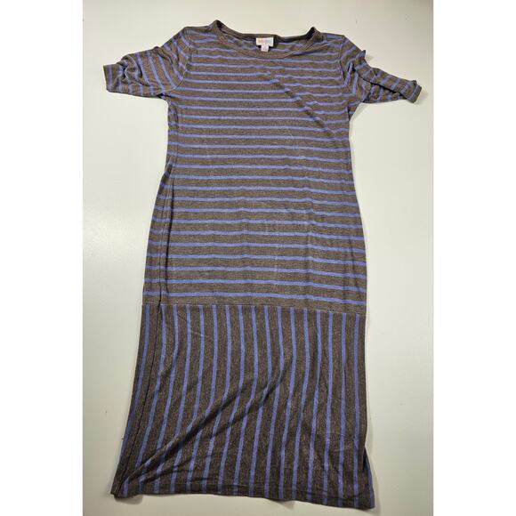 Lularoe mixed stripes SOFT tunic drees size medium M career casual Julia  * - Picture 4 of 9